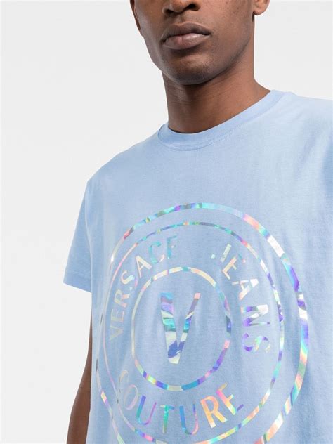 Versace Jeans Couture Holographic Logo Print T